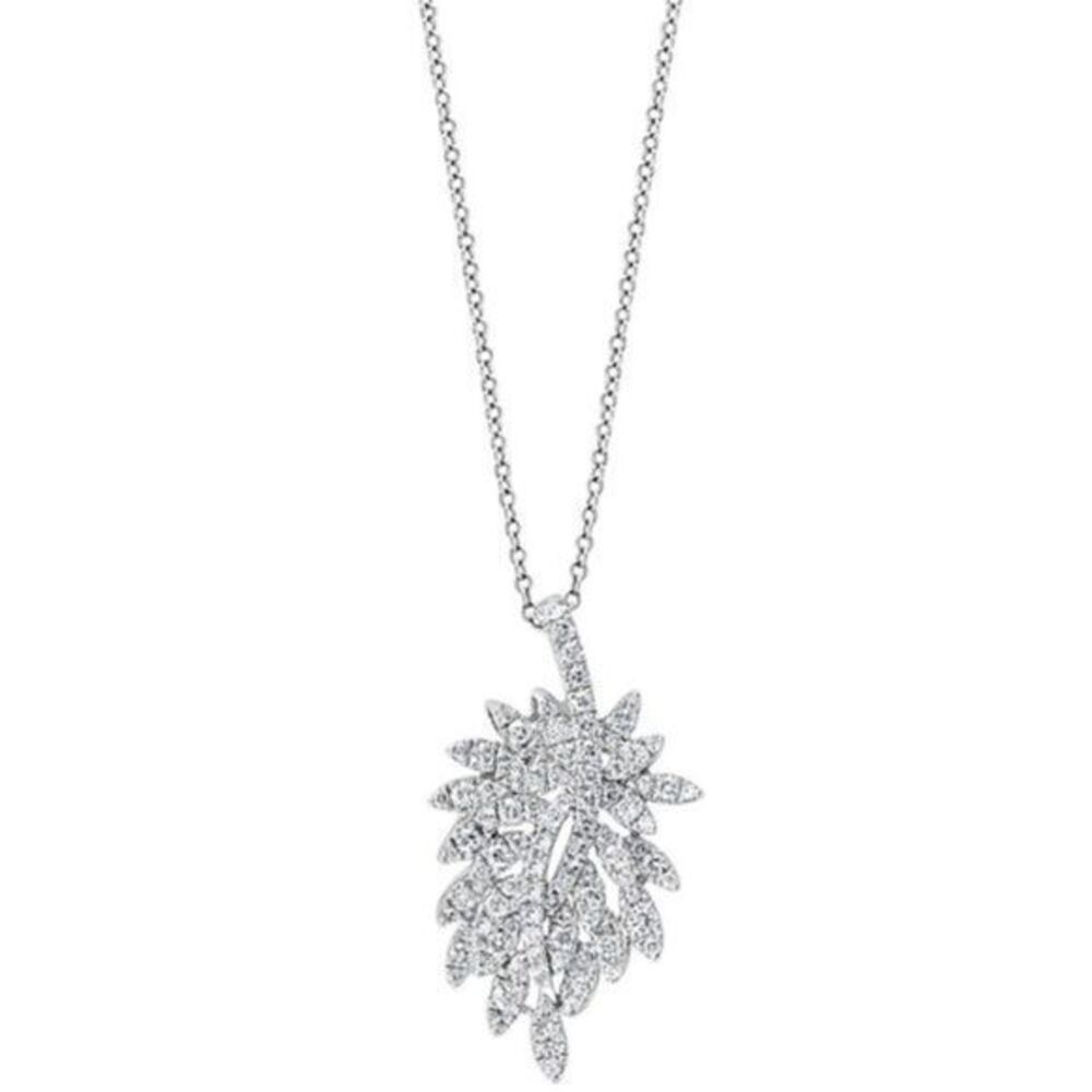 EFFY Diamond Cluster  14k White Gold 18" Pendant Necklace (7/8 ct. t.w.)